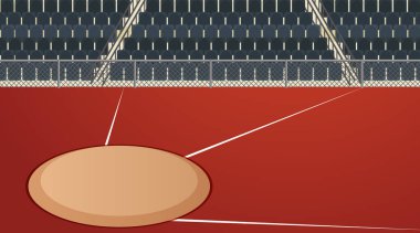 Pist ve alan arenasının arkaplan sahnesi