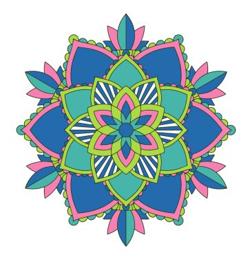 İzole edilmiş arkaplanda mandala desenleri