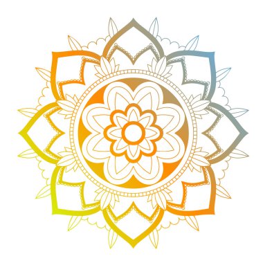 İzole edilmiş arkaplanda mandala desenleri