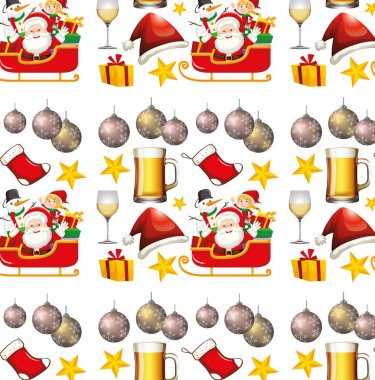 Noel teması ile dikişsiz arka plan tasarımı