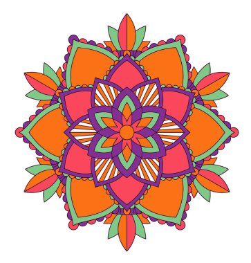 İzole edilmiş arkaplanda mandala desenleri