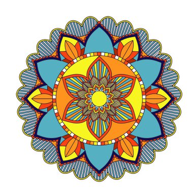 İzole edilmiş arkaplanda mandala desenleri