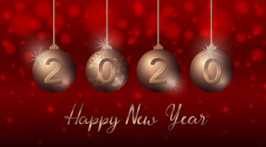 2020 için Mutlu Yıllar poster tasarımı