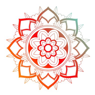 İzole edilmiş arkaplanda mandala desenleri