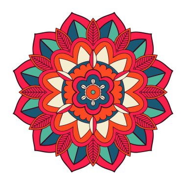 İzole edilmiş arkaplanda mandala desenleri