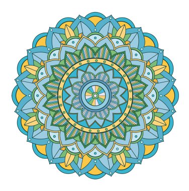 İzole edilmiş arkaplanda mandala desenleri