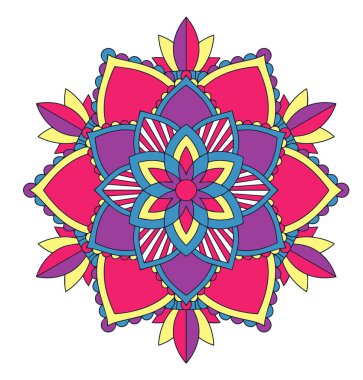 İzole edilmiş arkaplanda mandala desenleri