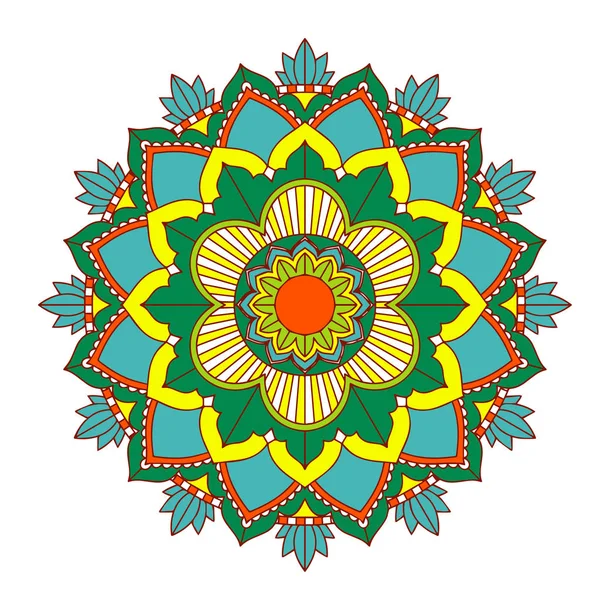 Patrones de mandala sobre fondo blanco — Vector de stock