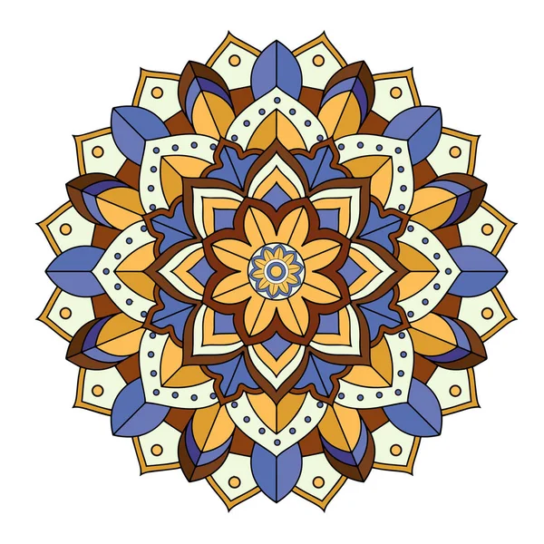 Modèles de mandala sur fond blanc — Image vectorielle