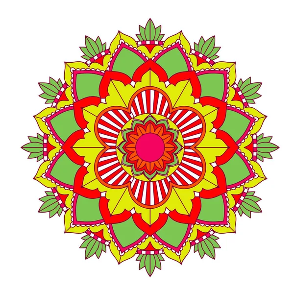 Mandala mönster på isolerad bakgrund — Stock vektor