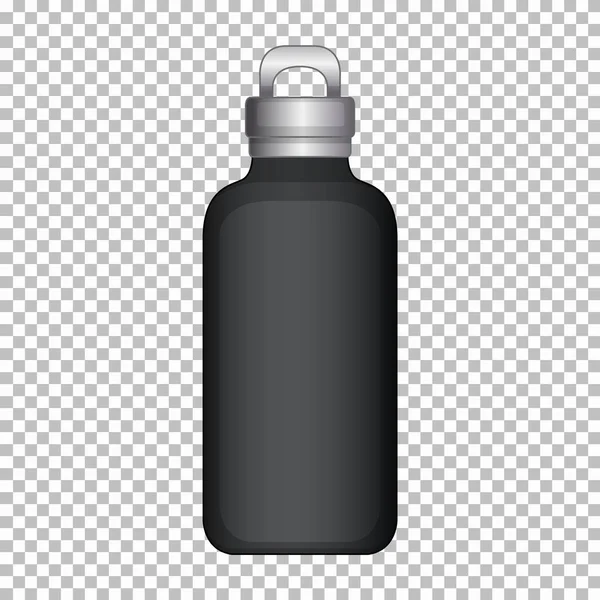 Czarna butelka z metalową pokrywą — Wektor stockowy