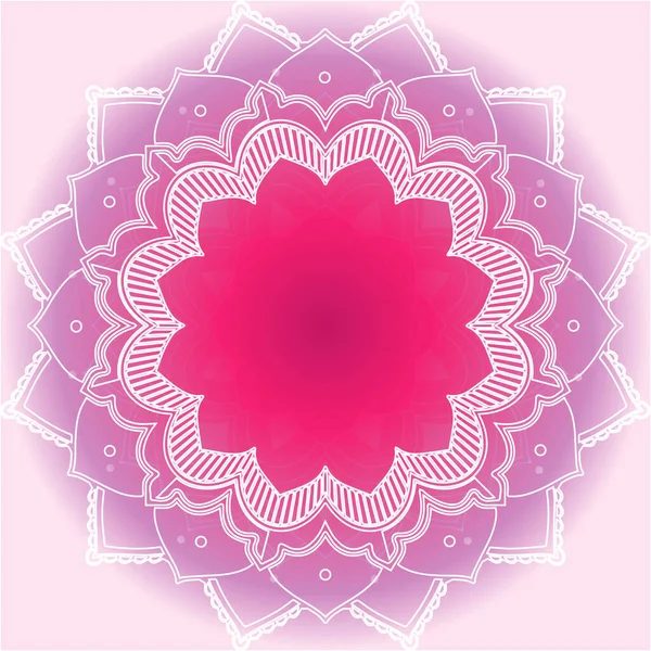 Patrones de mandala sobre fondo rosa — Vector de stock