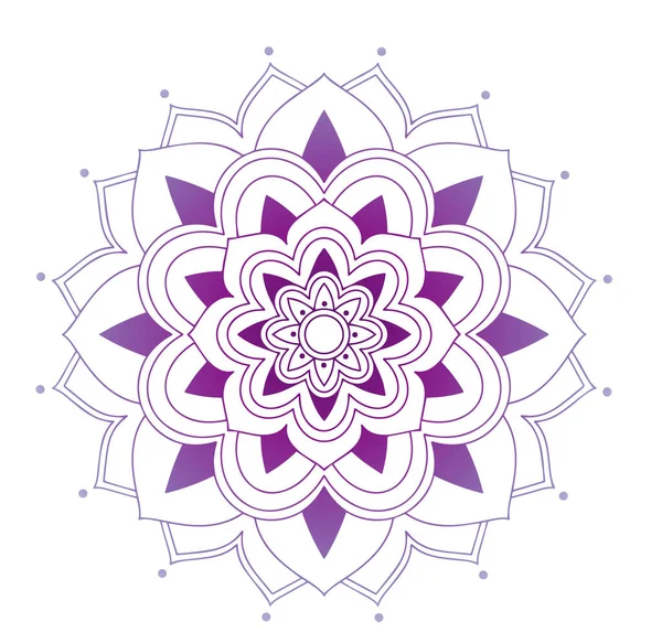 Mandala-Muster auf isoliertem Hintergrund — Stockvektor