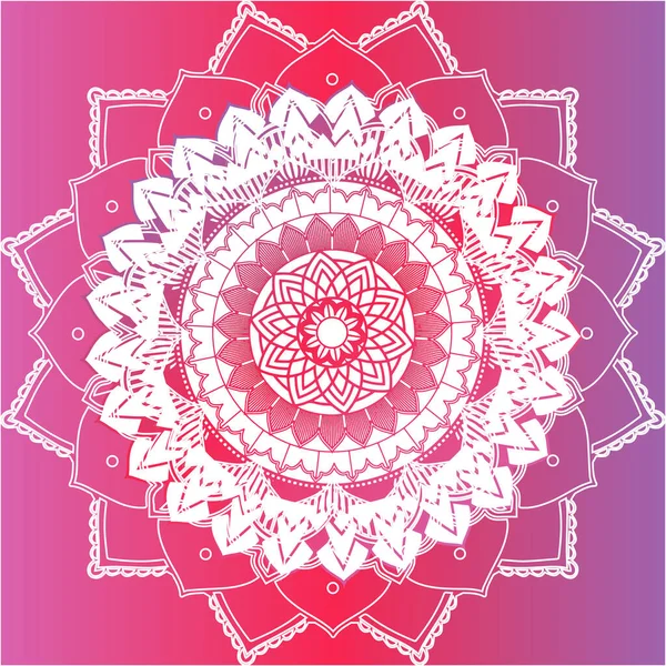 Modèles de mandala sur fond rose — Image vectorielle