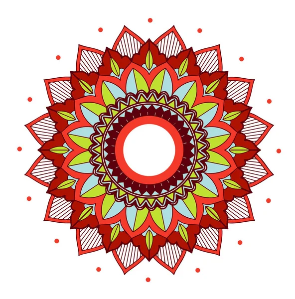 Modèles de mandala sur fond isolé — Image vectorielle