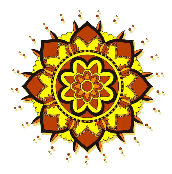 Mandala patronen op geïsoleerde achtergrond — Stockvector