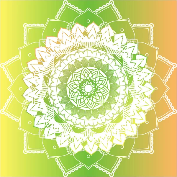 Patrones de mandala sobre fondo de gradiente — Vector de stock