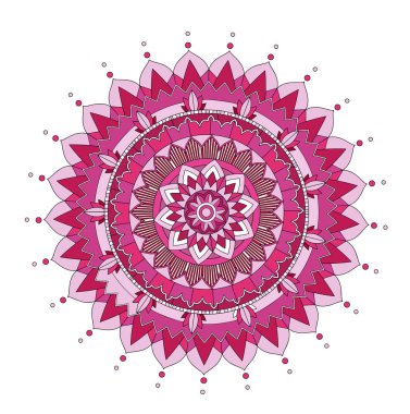 Beyaz arkaplanda mandala desenleri