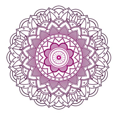 İzole edilmiş arkaplanda mandala desenleri