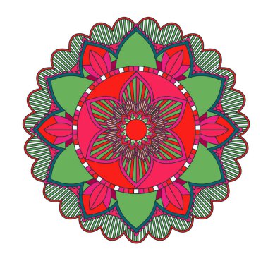 İzole edilmiş arkaplanda mandala desenleri