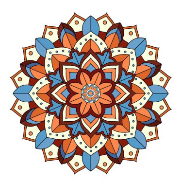 İzole edilmiş arkaplanda mandala desenleri