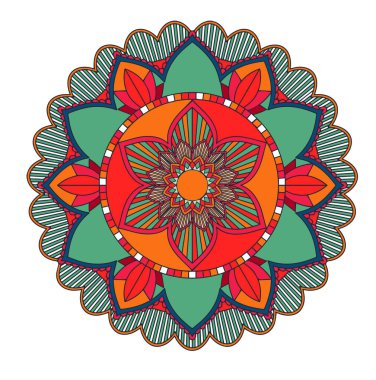İzole edilmiş arkaplanda mandala desenleri