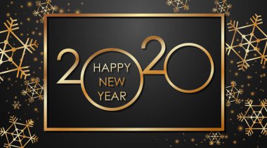 2020 için mutlu yeni yıl arkaplan tasarımı