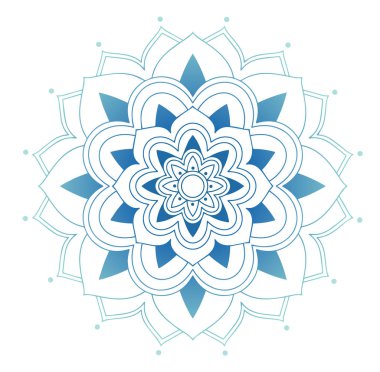 İzole edilmiş arkaplanda mandala desenleri