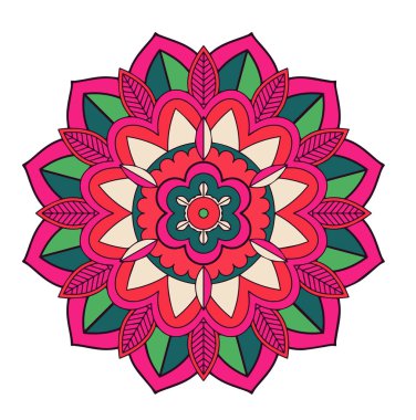 İzole edilmiş arkaplanda mandala desenleri