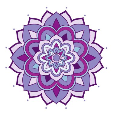 İzole edilmiş arkaplanda mandala desenleri