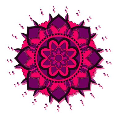 İzole edilmiş arkaplanda mandala desenleri