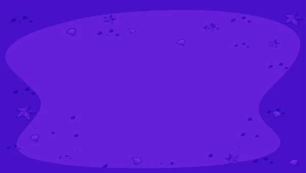 蓝色背景，有贝壳和海星 — 图库矢量图片
