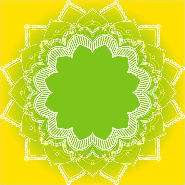 Πρότυπα Mandala σε κίτρινο φόντο — Διανυσματικό Αρχείο