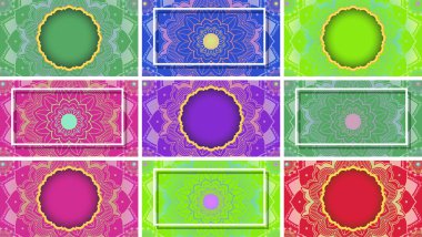 Mandala tasarımlı arkaplan şablonu