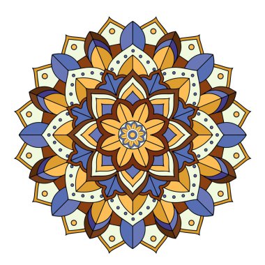 Beyaz arkaplanda mandala desenleri