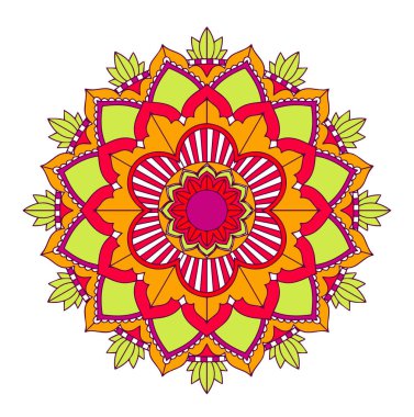 İzole edilmiş arkaplanda mandala desenleri