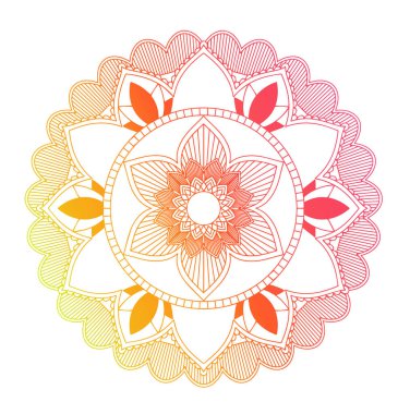 İzole edilmiş arkaplanda mandala desenleri