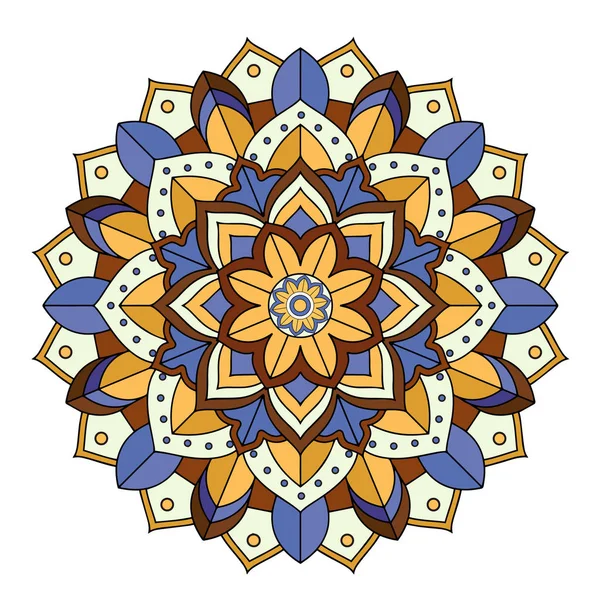 Modèles de mandala sur fond blanc — Image vectorielle