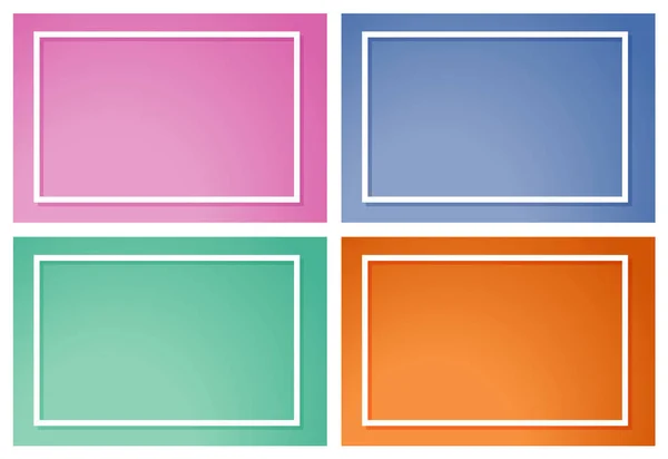 Vier Hintergrundvorlagen in verschiedenen Farben — Stockvektor