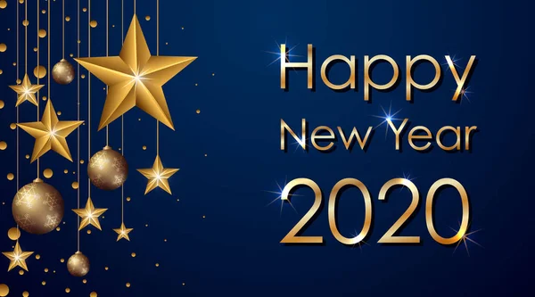 Boldog új évet háttér tervezés 2020-ra — Stock Vector