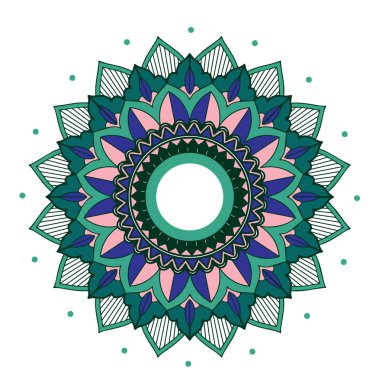 İzole edilmiş arkaplanda mandala desenleri