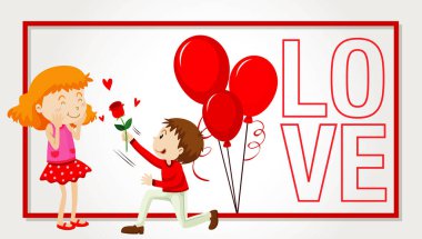 Sevgililerle Sevgililer Günü teması