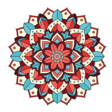 İzole edilmiş arkaplanda mandala desenleri