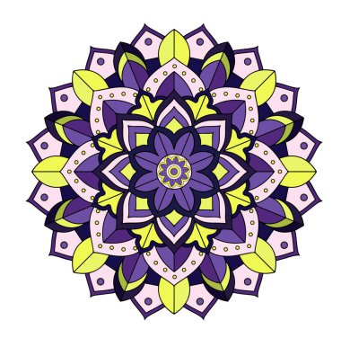 İzole edilmiş arkaplanda mandala desenleri