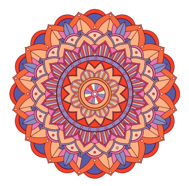 İzole edilmiş arkaplanda mandala desenleri