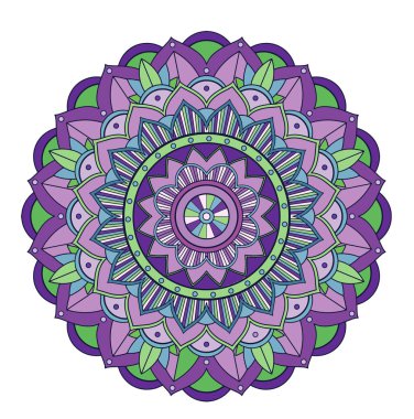 İzole edilmiş arkaplanda mandala desenleri