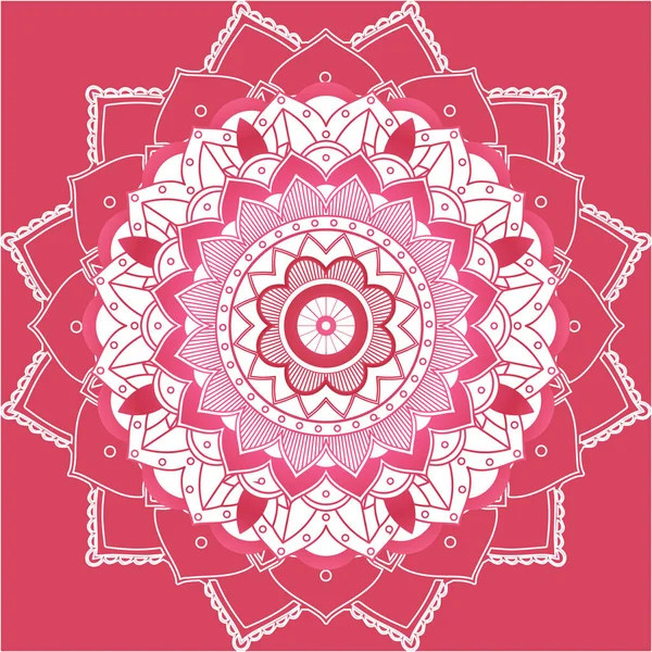 Modèles de mandala sur fond rose — Image vectorielle