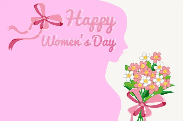 Шаблон для счастливых женщин день — стоковый вектор