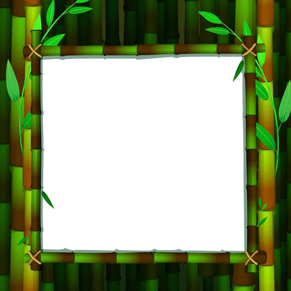 Yeşil babmoo ile çerçeve şablonu — Stok Vektör