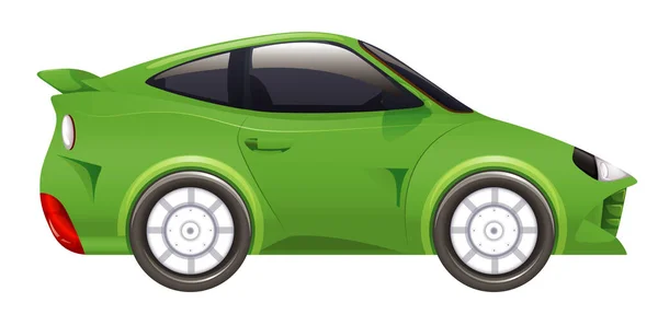 隔离背景下的绿色赛车 — 图库矢量图片